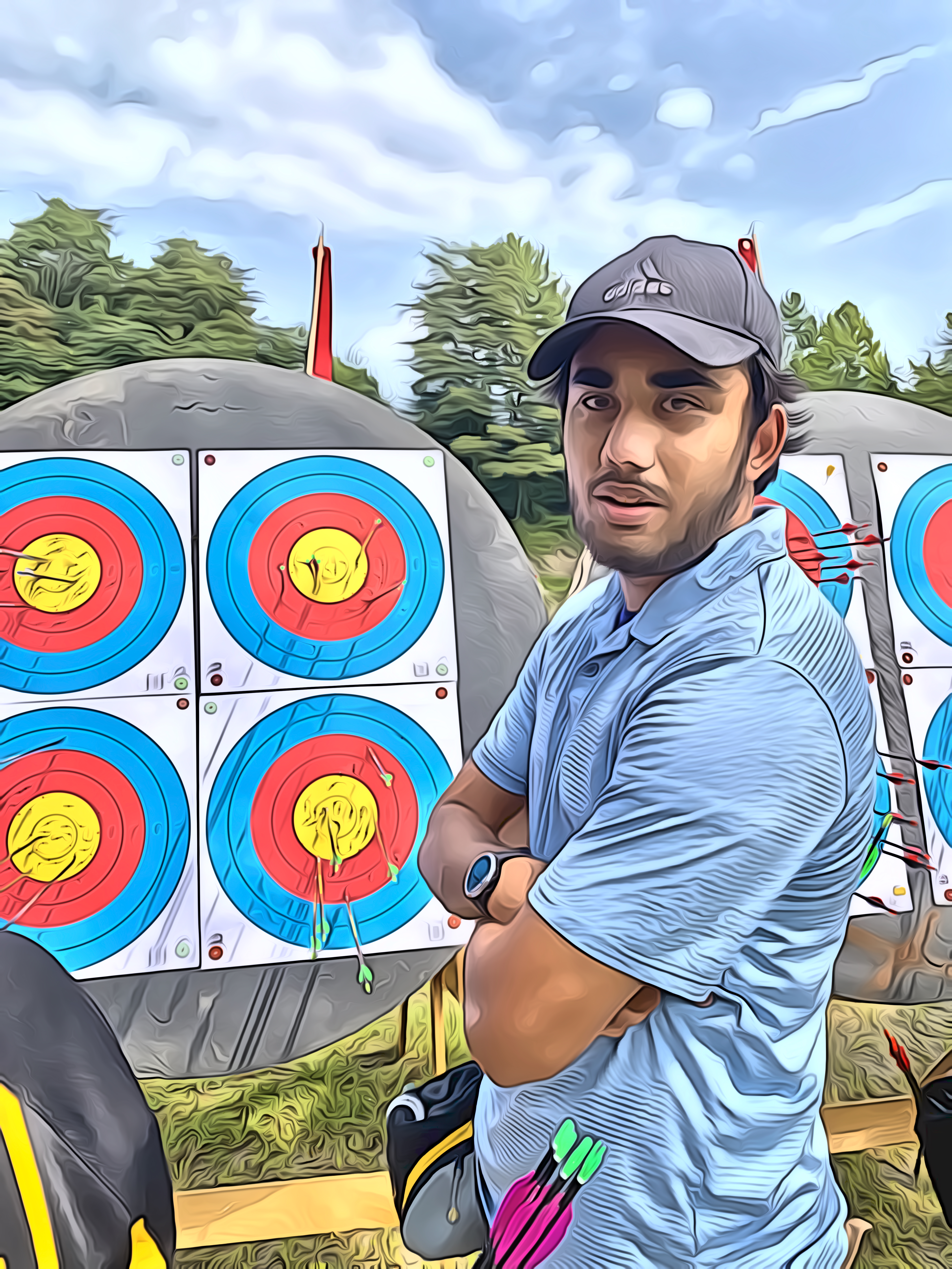 Rohit Devulapalli of the Waxobe Archery Club
