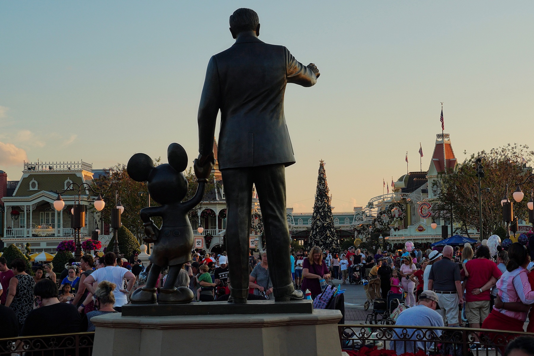 Partners looking down Main Street
