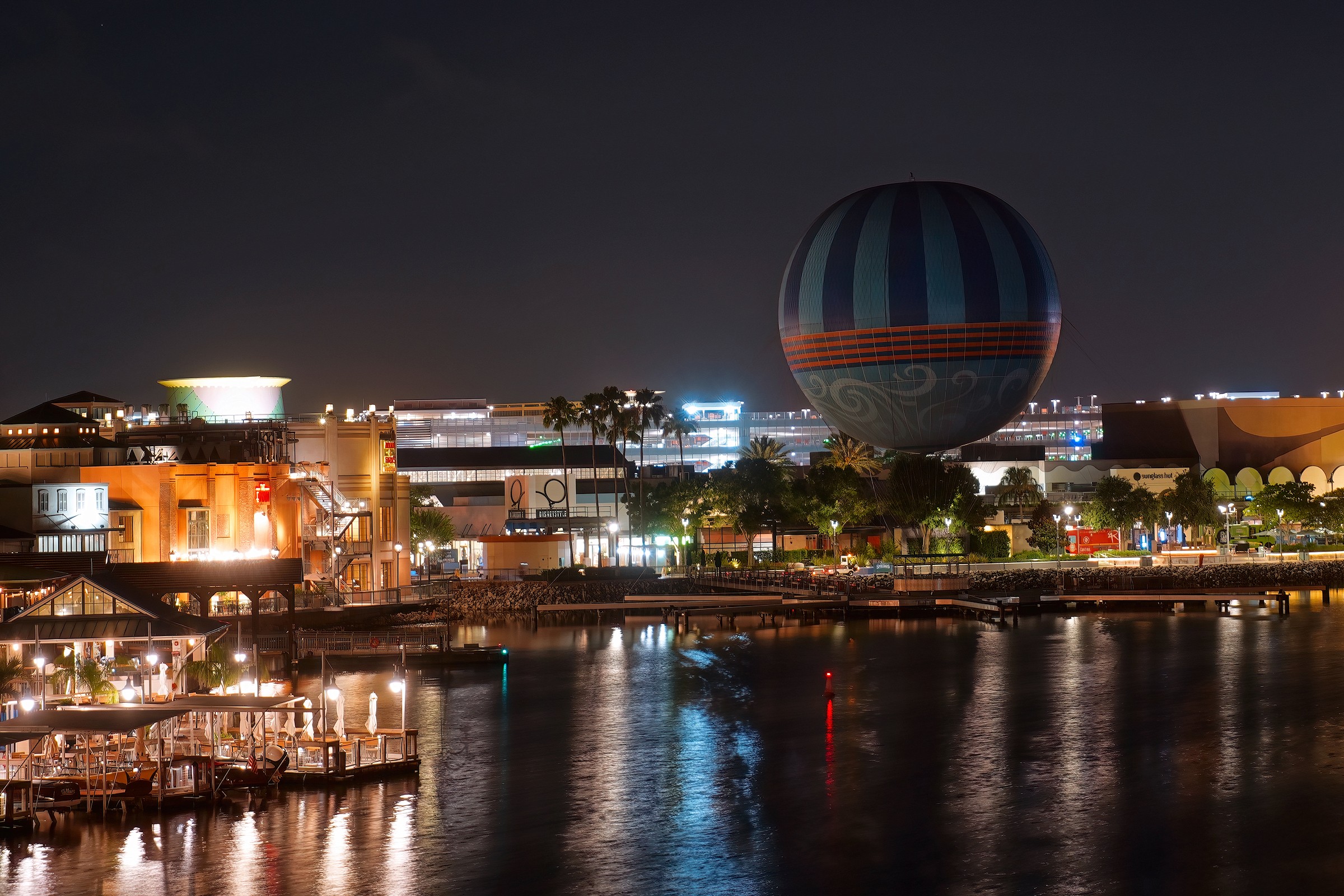 Disney Springs at night