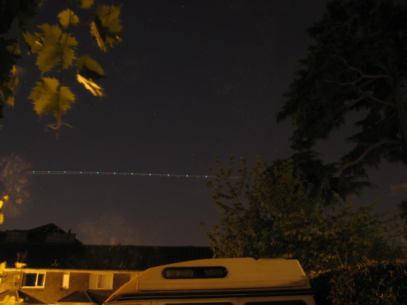 UFO aerial mapping London at night