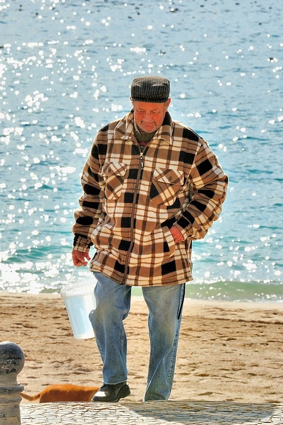 Colecting Sea Water, For Terapeutical Reasons