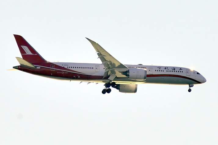 Shangai Airlines, Boeing B-787-9, B-20CD, Final Approach Tokyo