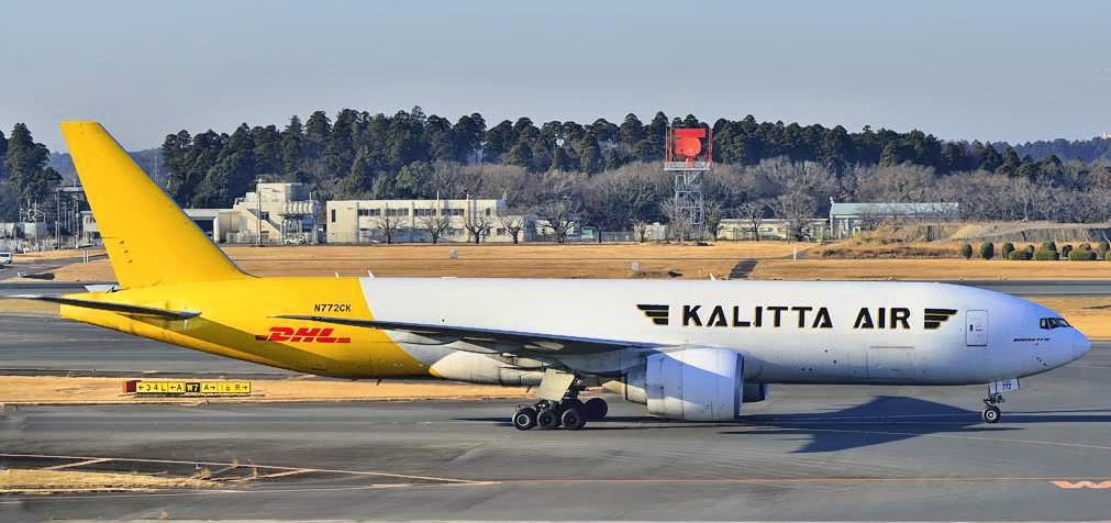 Kalitta Air-DHL, Boeing B-777/200F, N772CK, Taxi To Stand