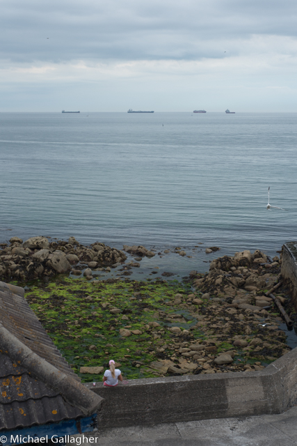 Girl, in contemplation in Dún Laoghaire