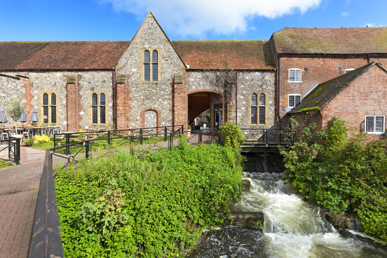 The Bishops Mill and the entrance to The Maltings