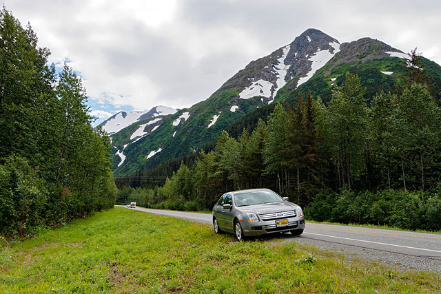 On the road from Portage Lake