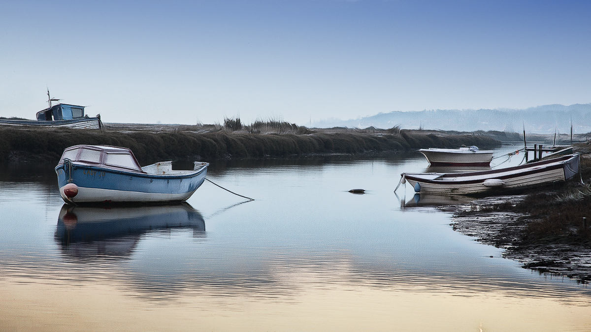 Dawn in the winter, Morston Quay, Norfolk, UK