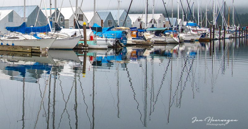 Jan Heerwagen<br>Ladysmith Harbour - January 2022<br>Mast Reflections