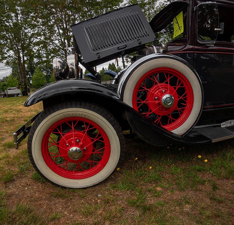 <br>Martha Aguero <br> July 2022 <br> 1931-Ford  Spare Tire<br> Cobble Hill 2022 Car Show