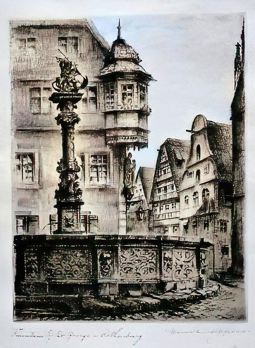 Bob SkeltonJanuary 2023Evening Favourites - Re-Do a Vintage PhotoRothenburg Fountain of St. George - After - 2nd