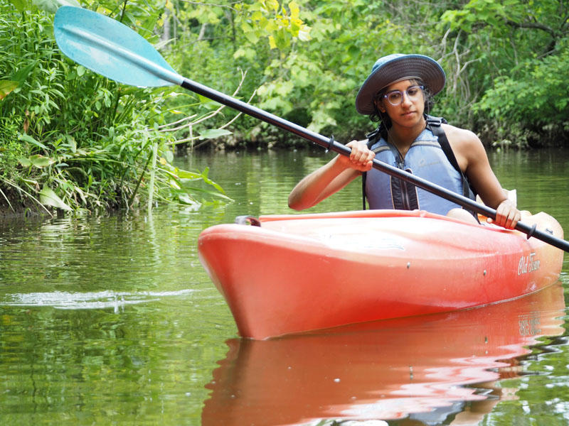 Up the creek in a kayak