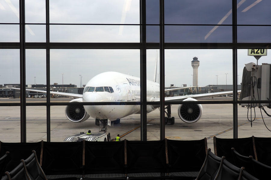 At Dulles airport