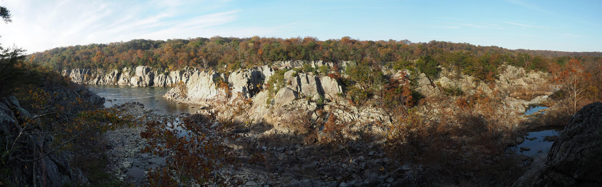 Panorama - Mather Gorge early in the morning