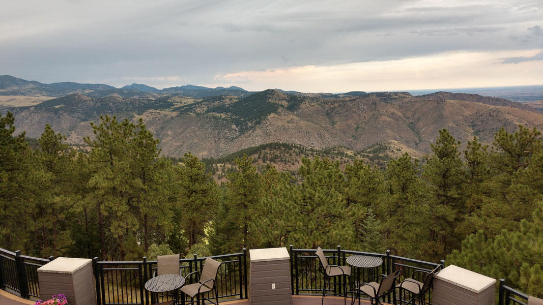 A view from the club where the reception was held