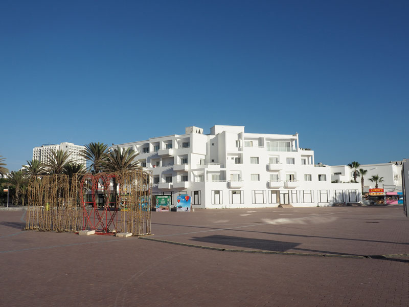 Building next to the beach