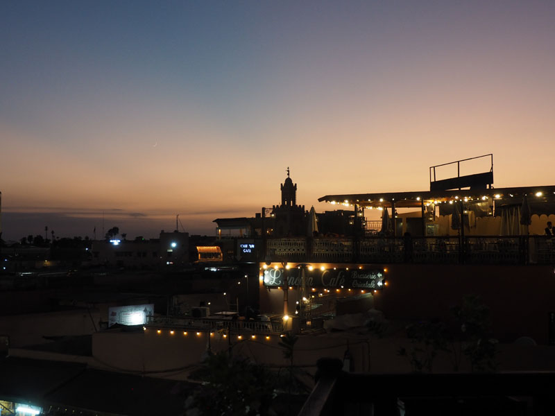 Sunset at Jemma el-Fna square