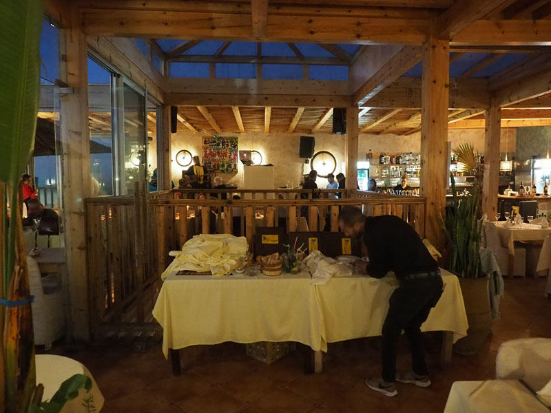 The terrace area of Il Mare restaurant
