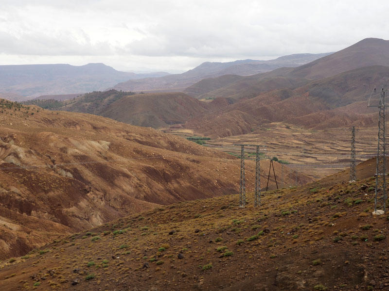 The valley when climbing the High Atlas mountains