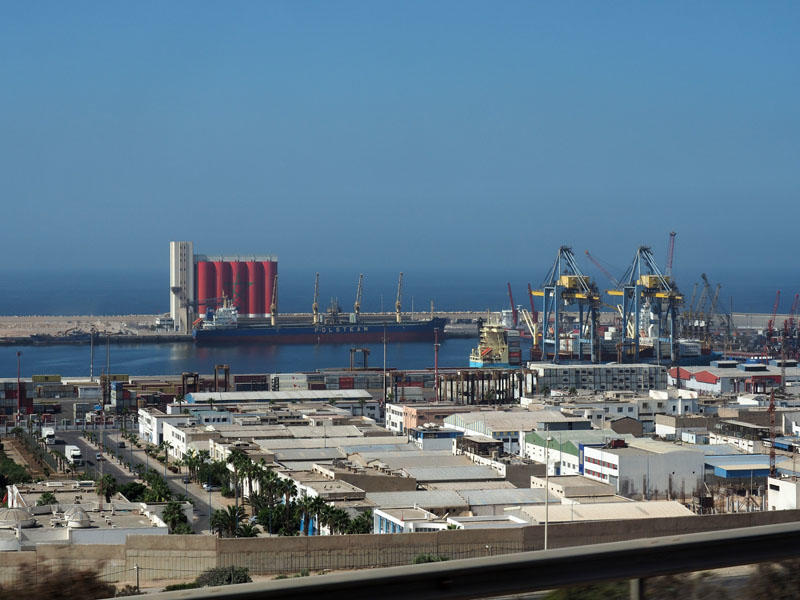 OA view of the port on the way out of town