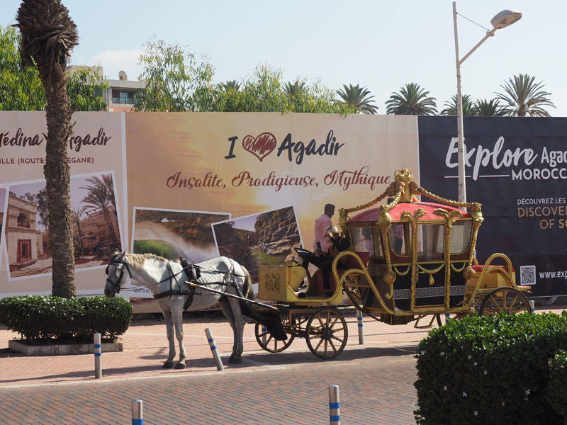Along the promenade
