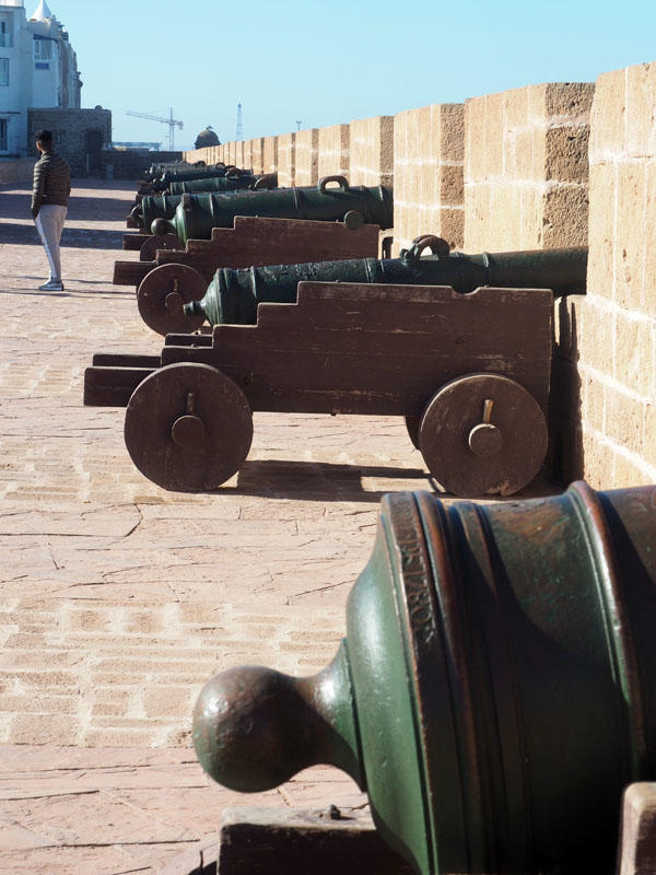 Cannons on the ramparts of the Kasbah