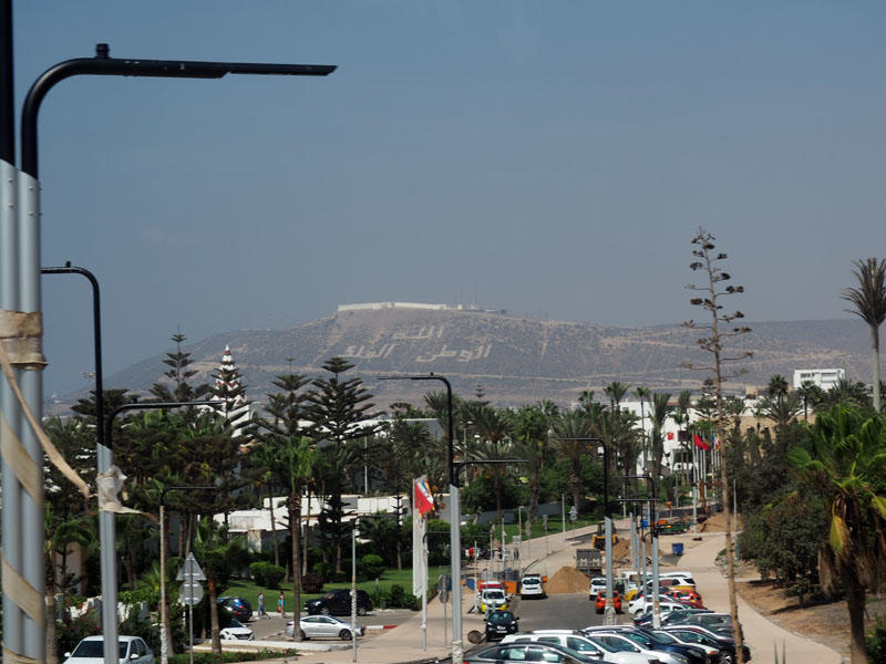 View of the Kasbah from a street in town