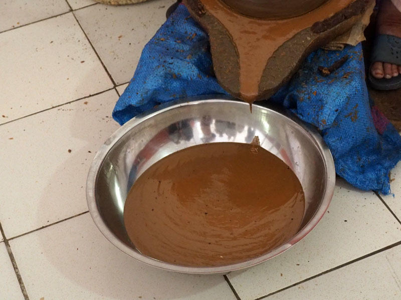 Material that remains after grinding argan oil from seeds