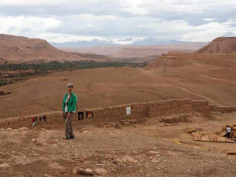 On top of Ksar Ait Ben Haddou