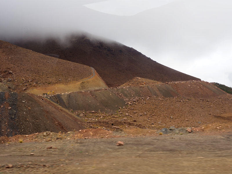 Road climbing the High Atlas Mountains