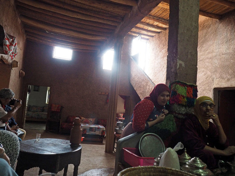 In a home we visited in the Ourika Valley