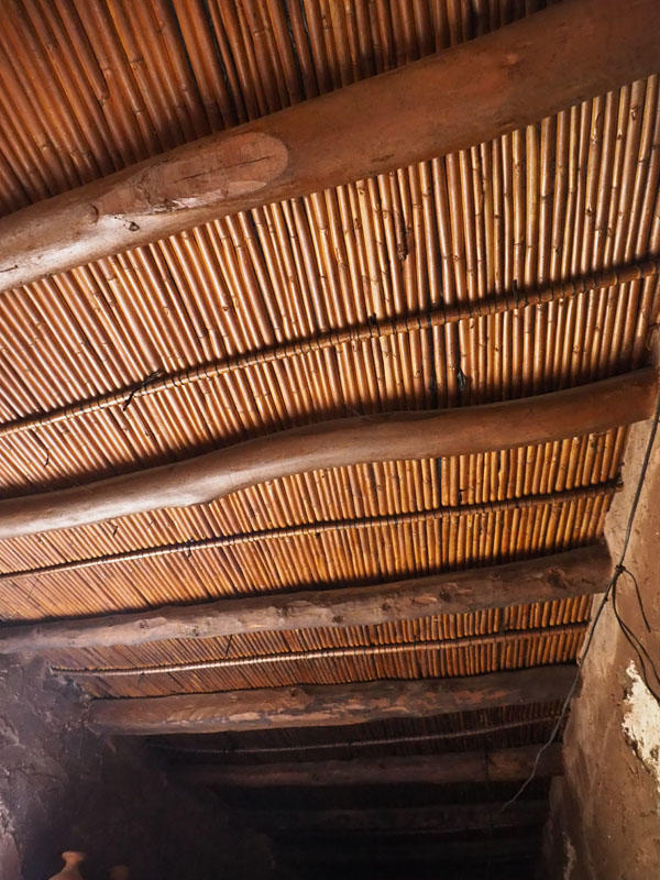 Roofing material in a berber home