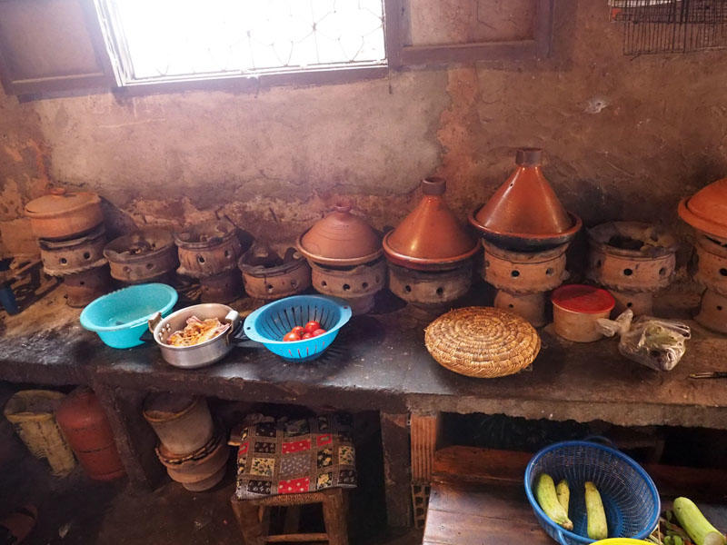In the kitchen of the berber home