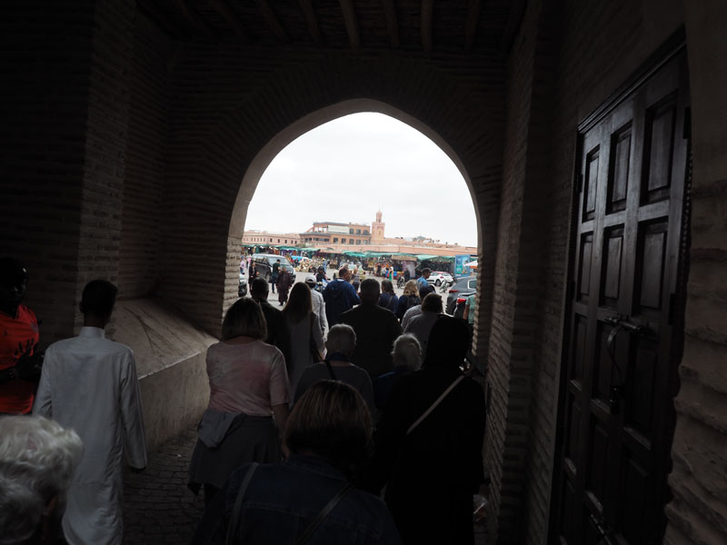 Entering Jamma el-Fnaa square