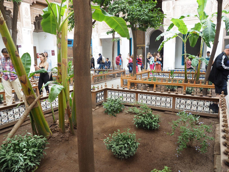 A garden inside the Bahia Palace