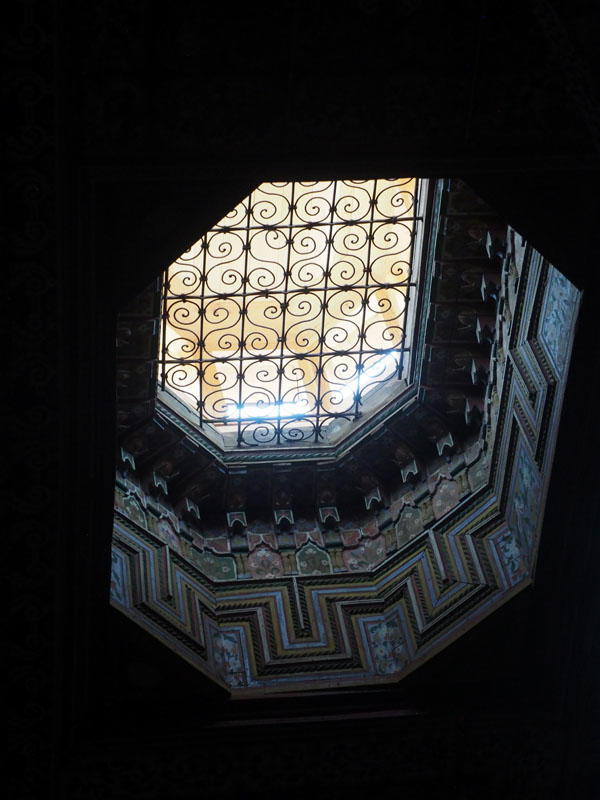 A skylight in a room in the Bahia Palace