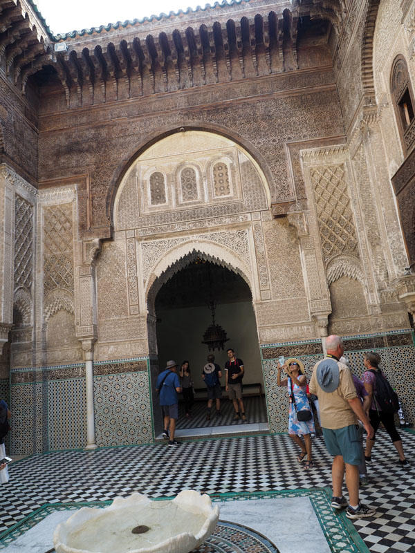 In the Al-Attarine Madrasa in the medina in Fes