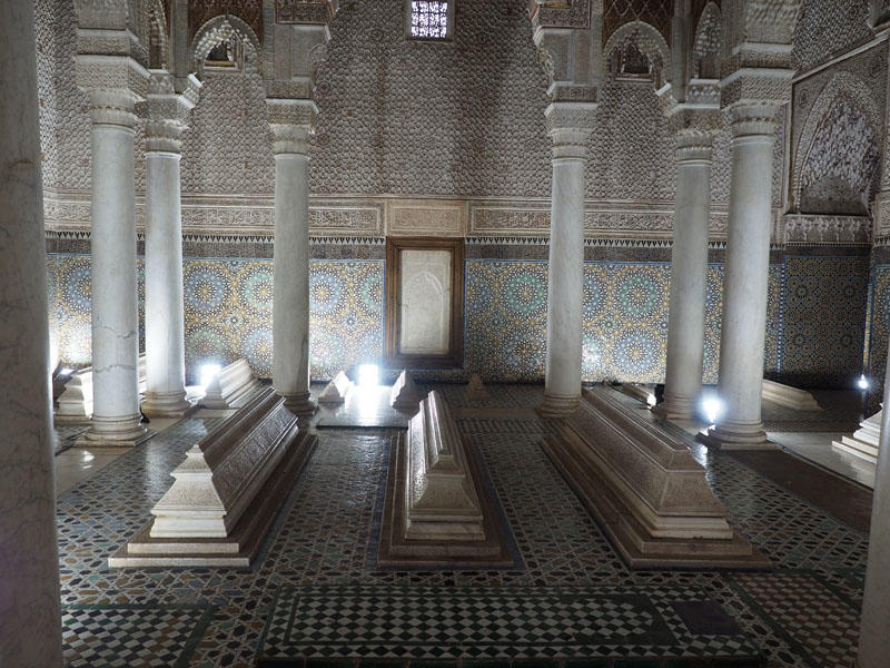 One of the rooms in The Saadian tombs