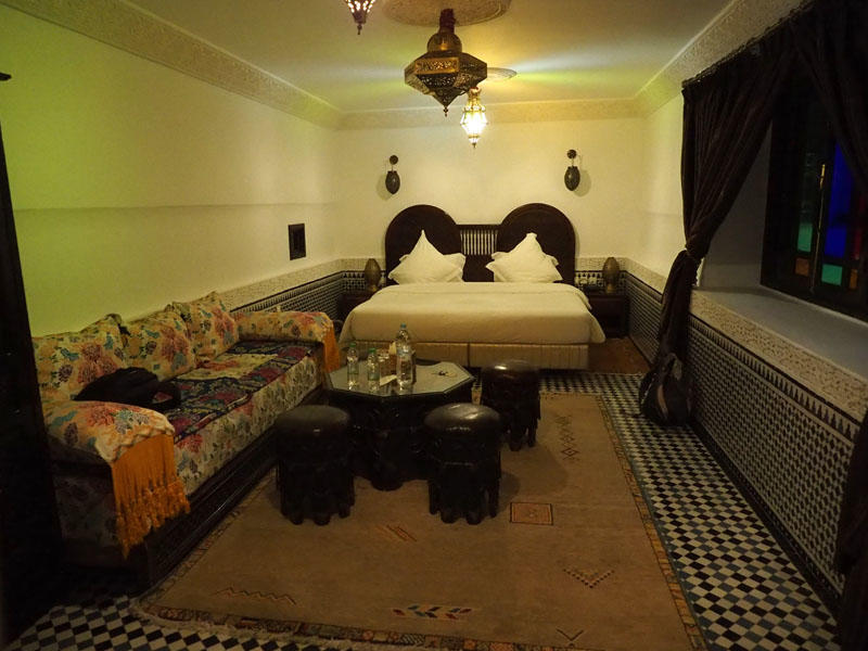 Our room at the Riad El Yacout in Fes