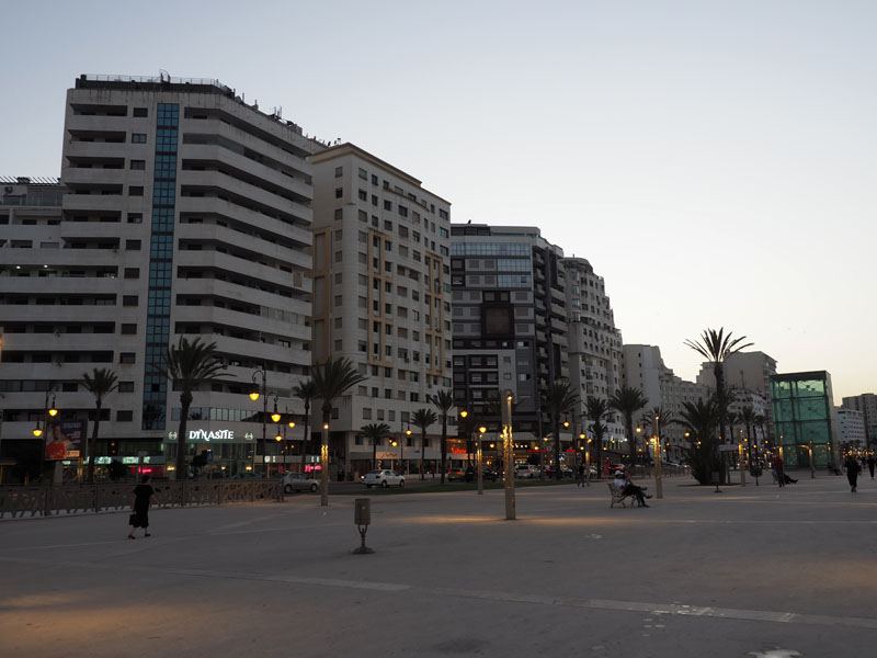 Evening on the promenade in Tangier