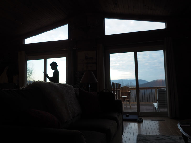 Early morning in the cabin