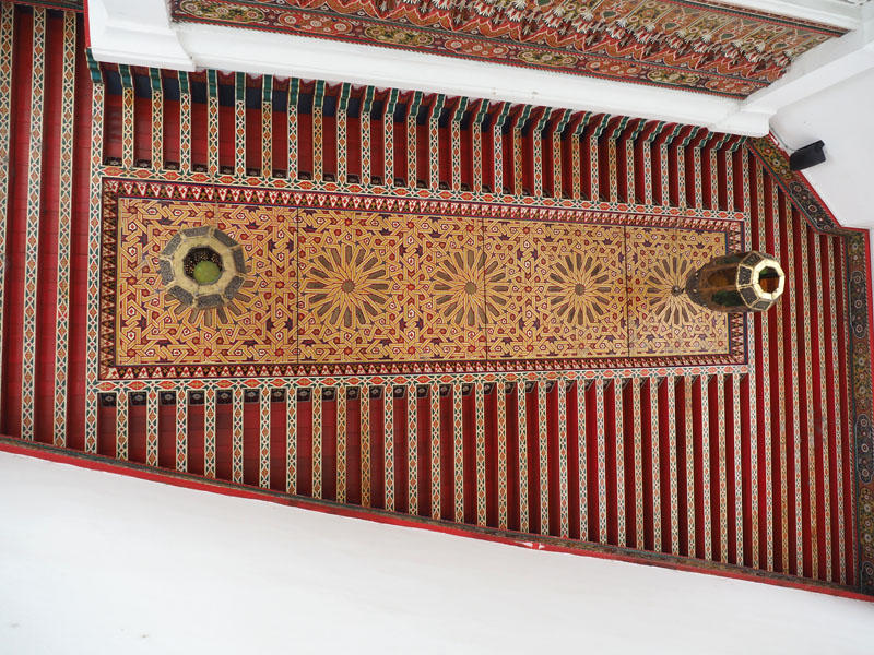 The ceiling of one of the buildings visited