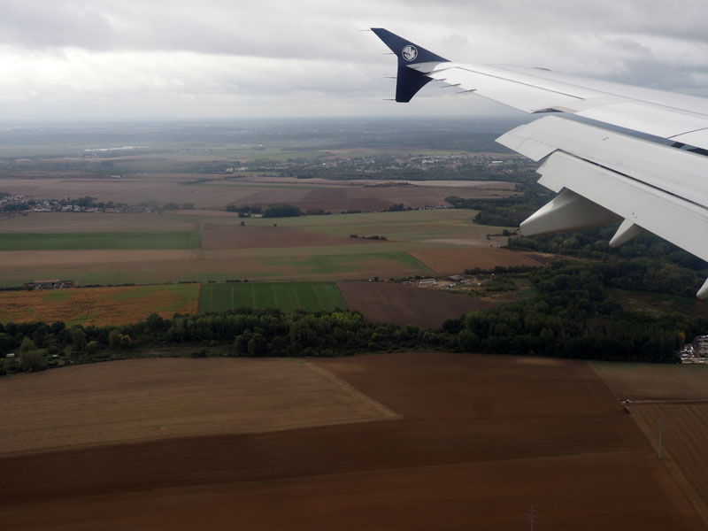 During descent into Charles De Gaulle