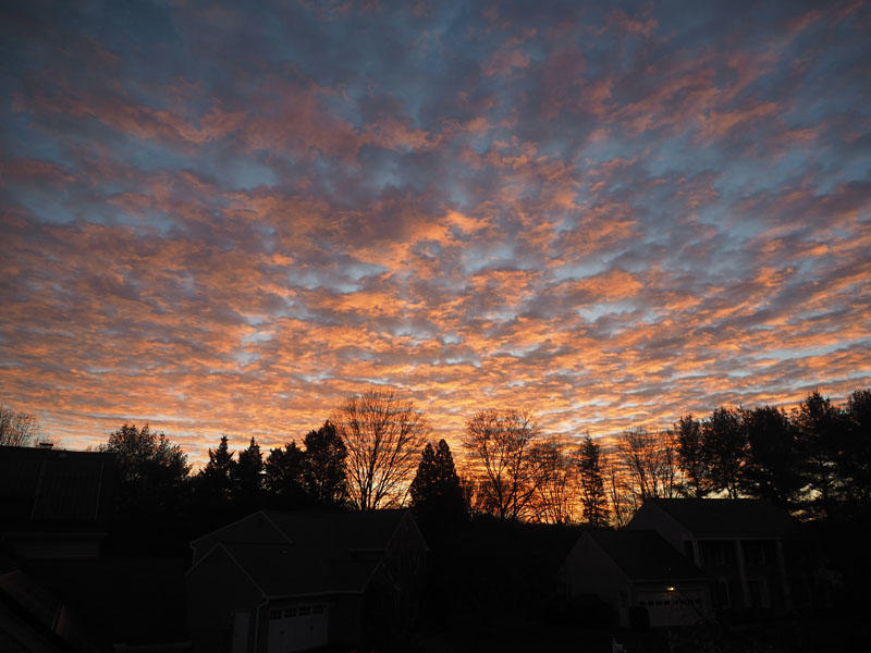Morning sky in our neighborhood