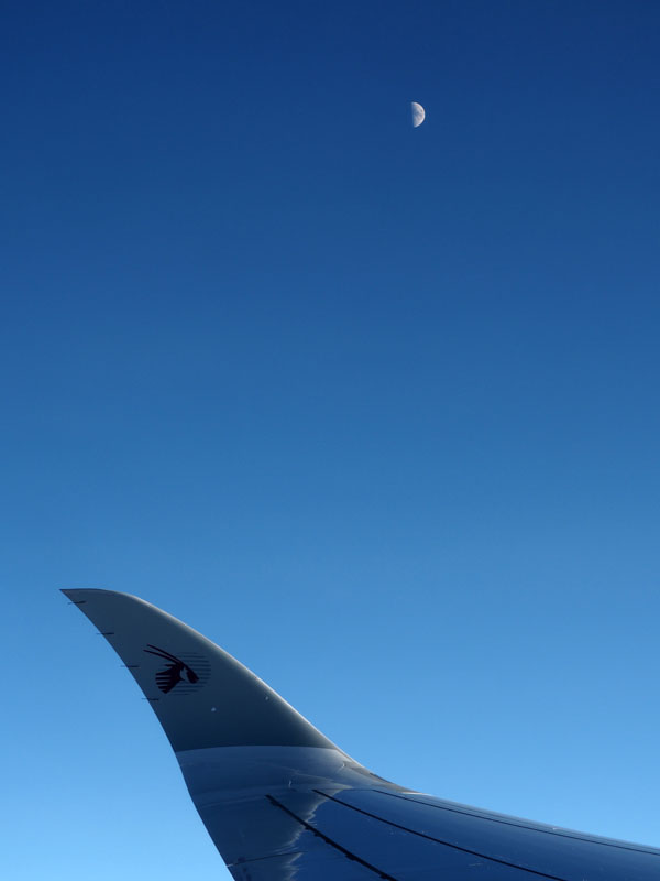 The sky and the moon