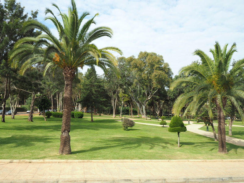 A park next to our hotel in Rabat