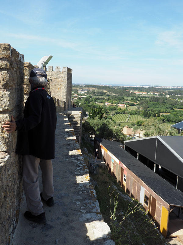 Walking the castle wall at Obidos