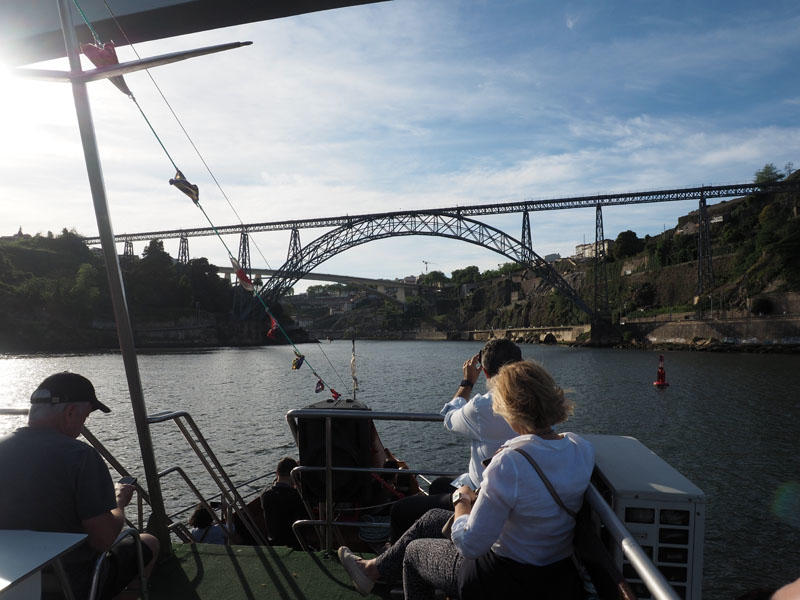 A view from a boat on the Douro river