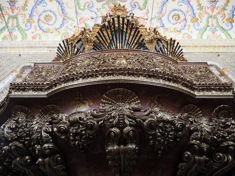 Under the organ - St. Michaels Chapel, University of Coimbra