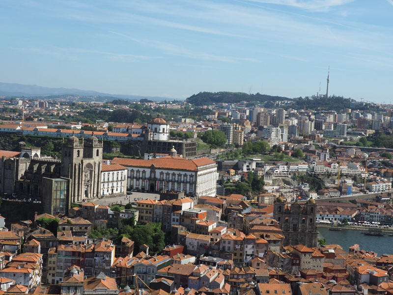 Porto Cathedral and former Bishop's Residence from Clerigos tower