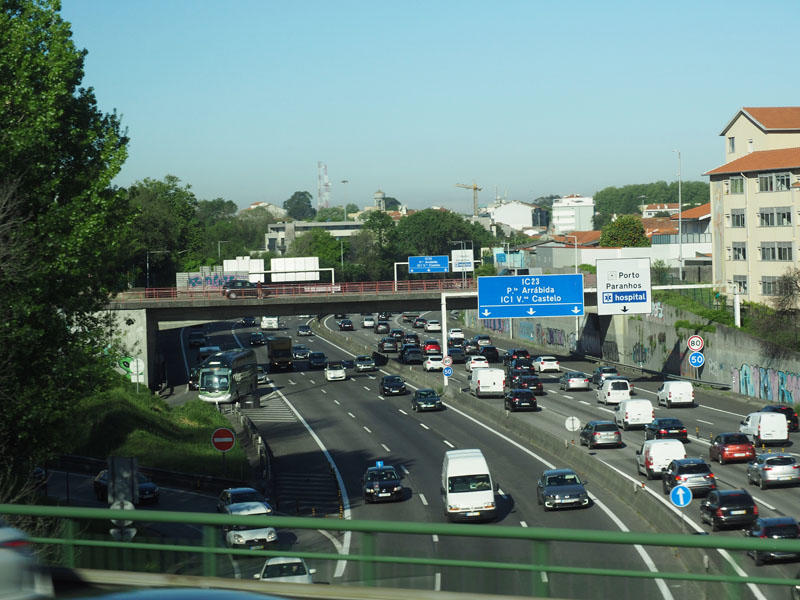 Traffic as we were leaving Porto
